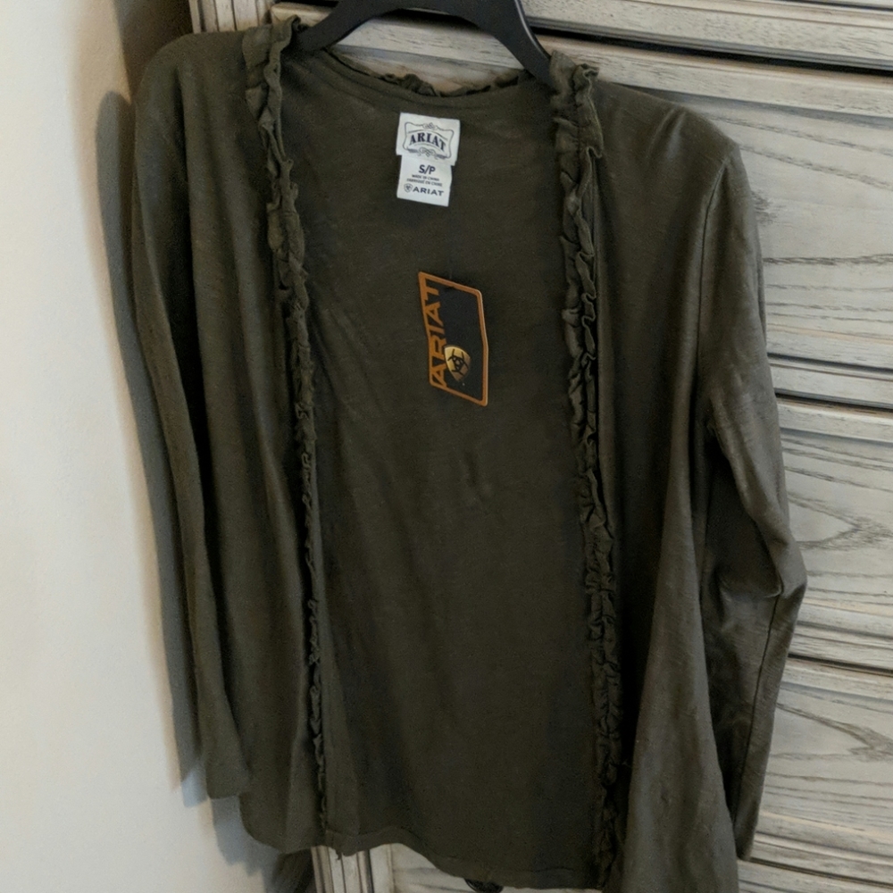 Lightweight Army Green Cardigan